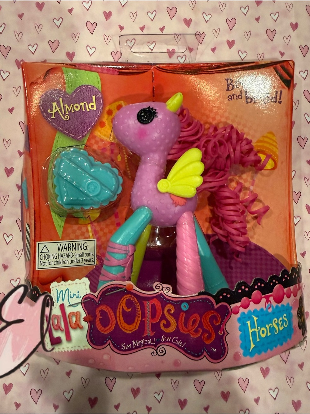 New Almond Mini Oopsies Horses — Pink & Purple Toy Horse